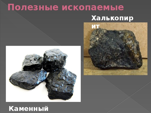 Полезные ископаемые Халькопирит Каменный уголь