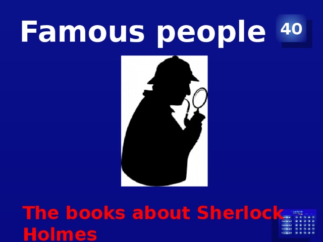 Famous people 40 The books about Sherlock Holmes