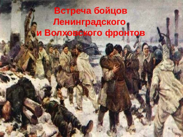 Встреча бойцов Ленинградского и Волховского фронтов