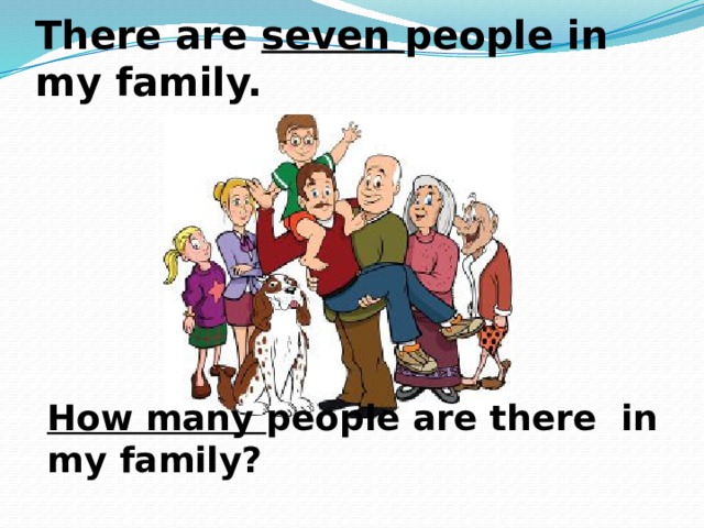 There are seven people in my family. How many people are there in my family?
