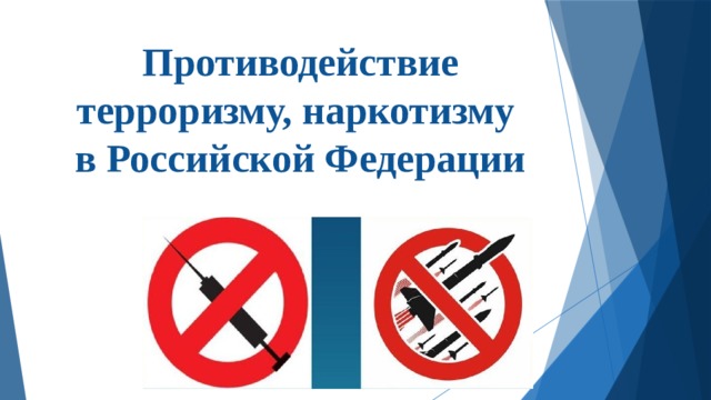 Основы противодействия наркотизму в российской федерации
