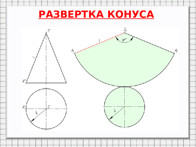 РАЗВЕРТКА КОНУСА