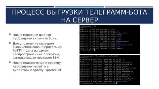 ПРОЦЕСС ВЫГРУЗКИ ТЕЛЕГРАММ-БОТА НА СЕРВЕР